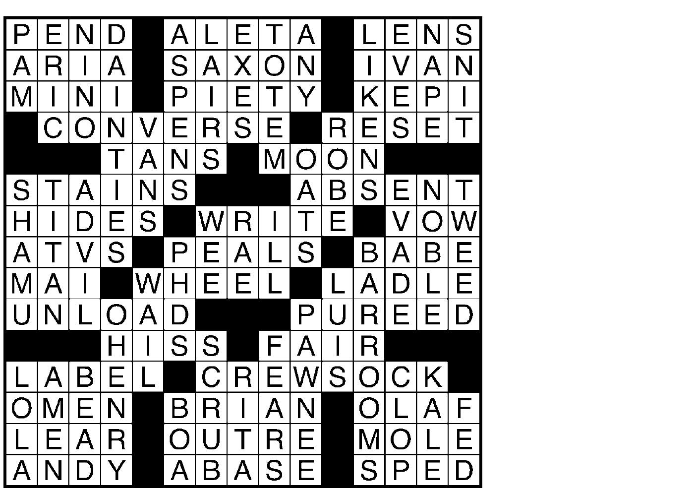 USA TODAY Network Newspaper Crossword Sudoku Puzzle Answers Today