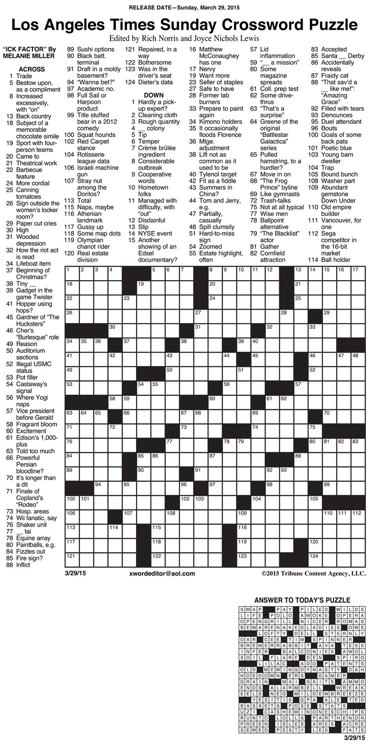 Usa Today Printable Crossword Puzzles 2015 Printable Crossword Worksheets Library