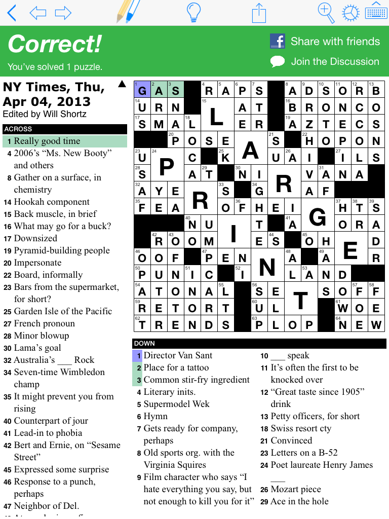 new york times crosswords