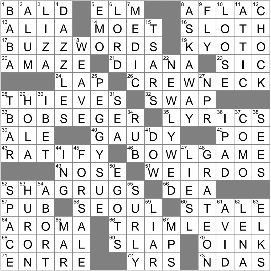 showy flowers crossword puzzle clue