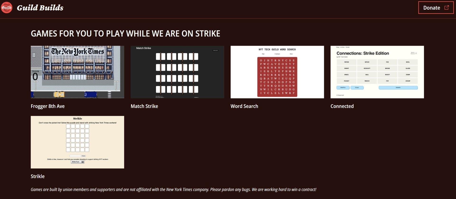 Want To Play Wordle Without Crossing The New York Times Picket Line Strikers Made Their Own Union Themed Puzzle Games