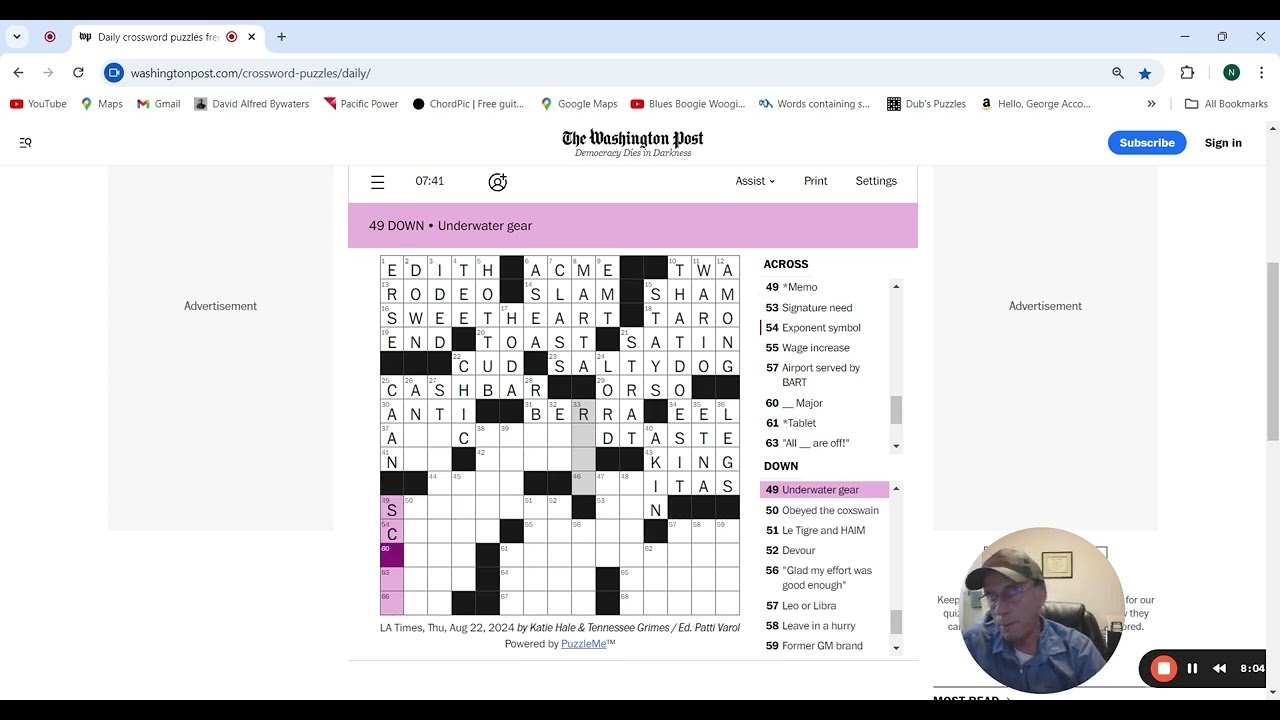 daily crossword washington post