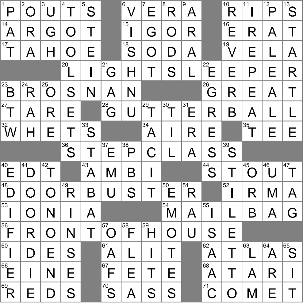 Wears A Long Face Crossword Clue Archives LAXCrossword