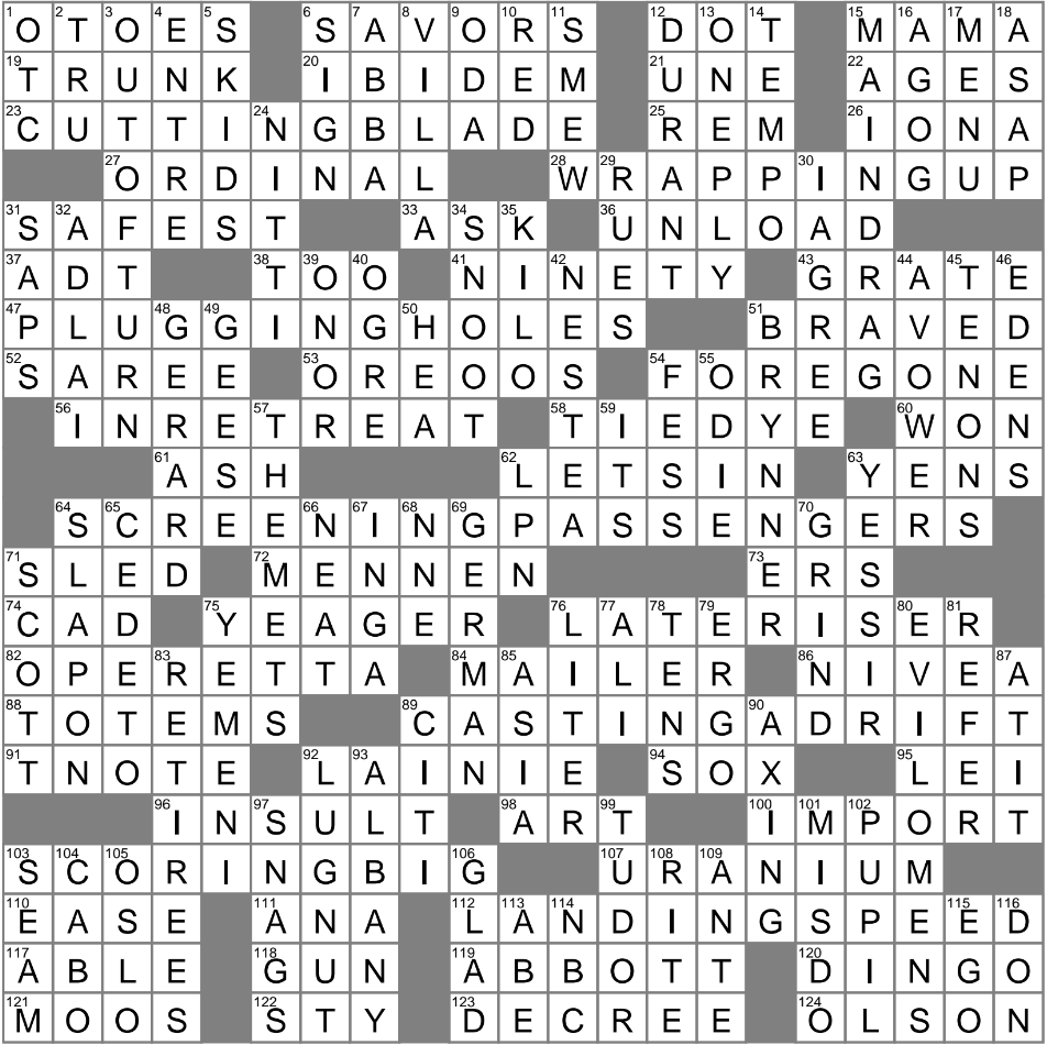 Wedding Dress Option Crossword Clue Archives LAXCrossword