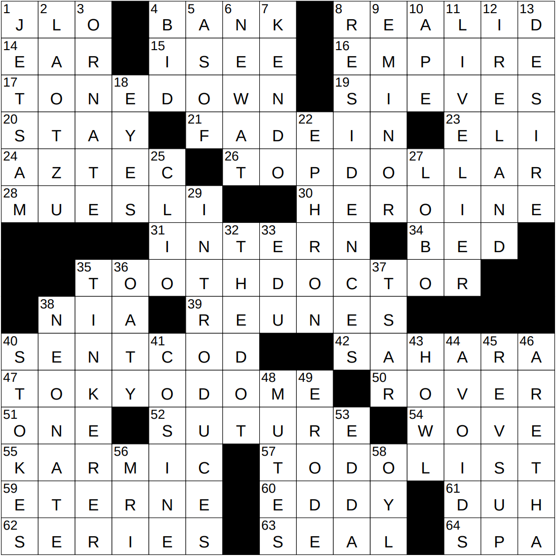 timeless nyt crossword