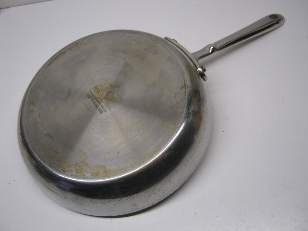 All Clad Skillet 11 Stainless Steel D5 Saut Pan Made USA Used EBay