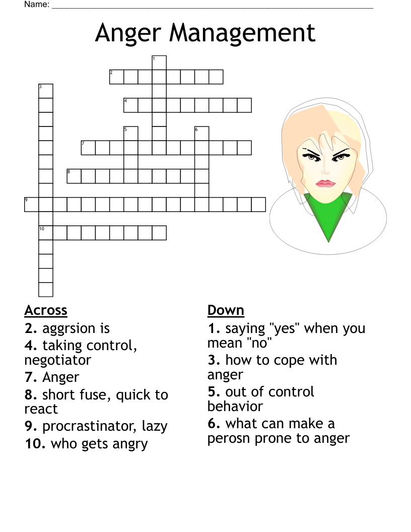 Anger Resolution Word Scramble WordMint