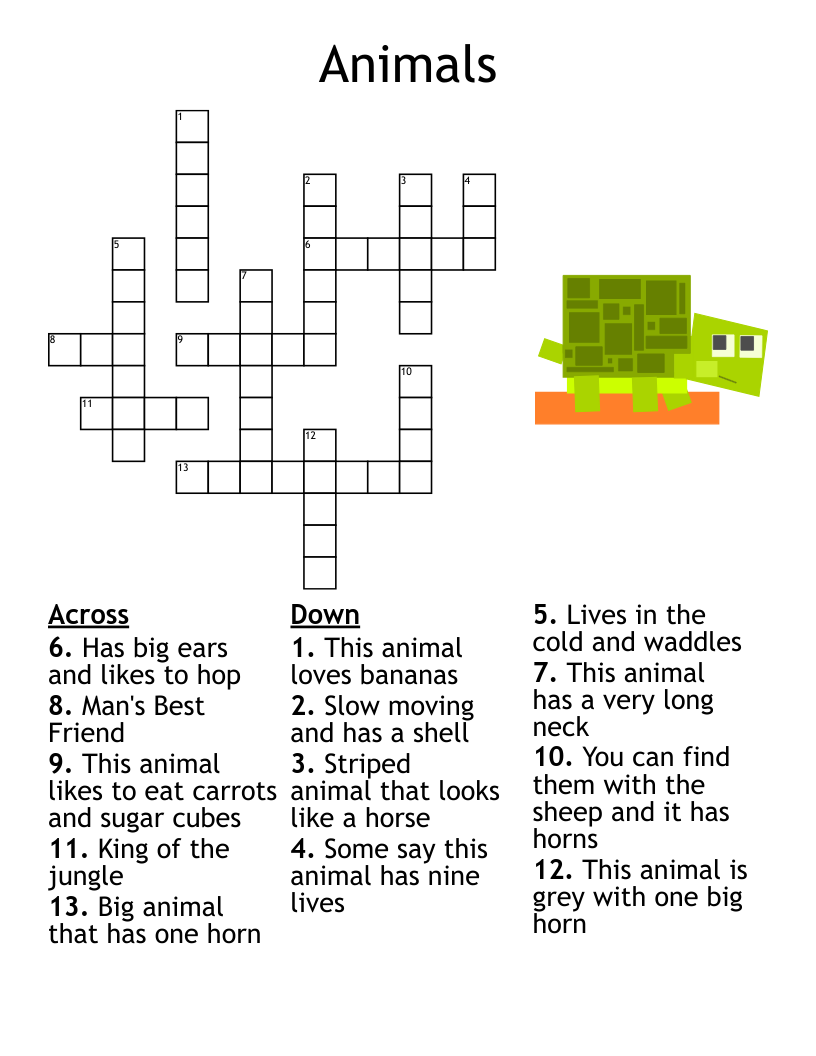 Animals Hard Word Search WordMint Animals Hard Word Search WordMint