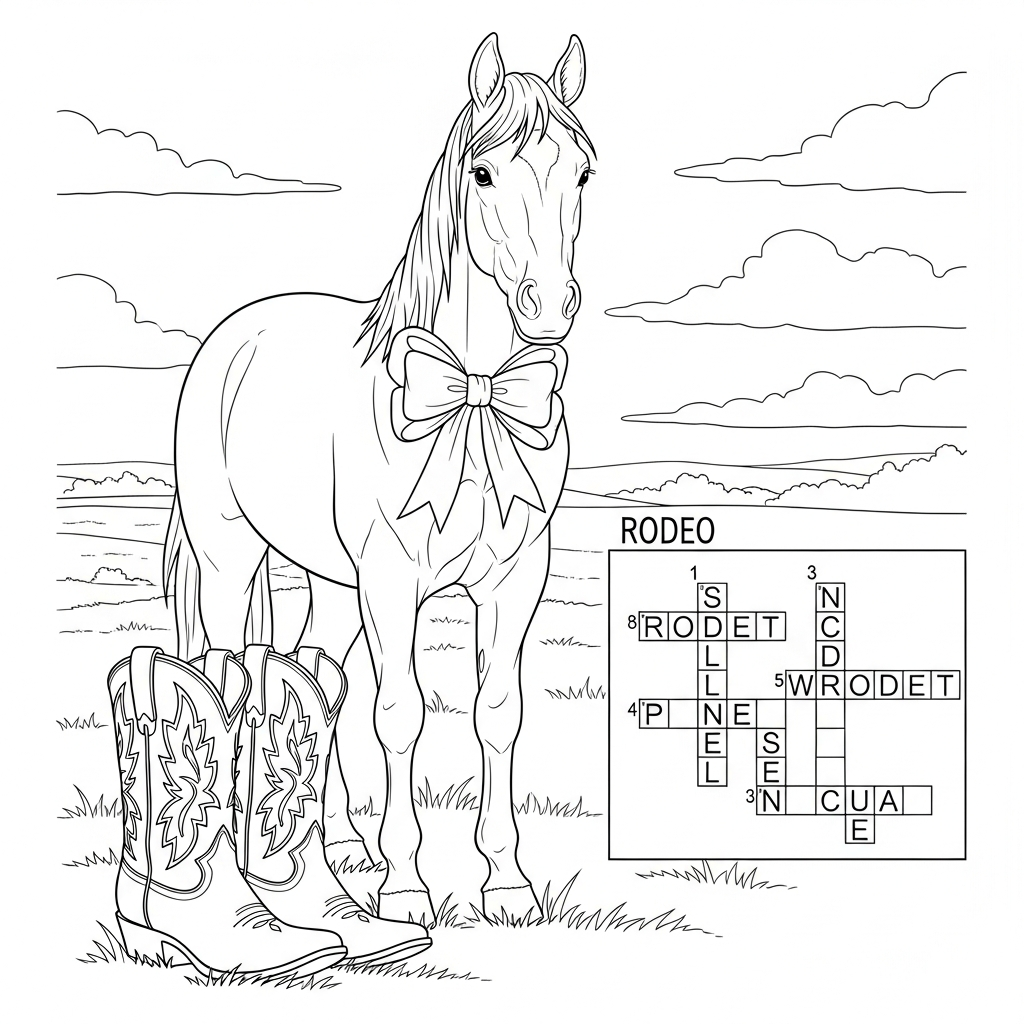 crossword coloring sheet