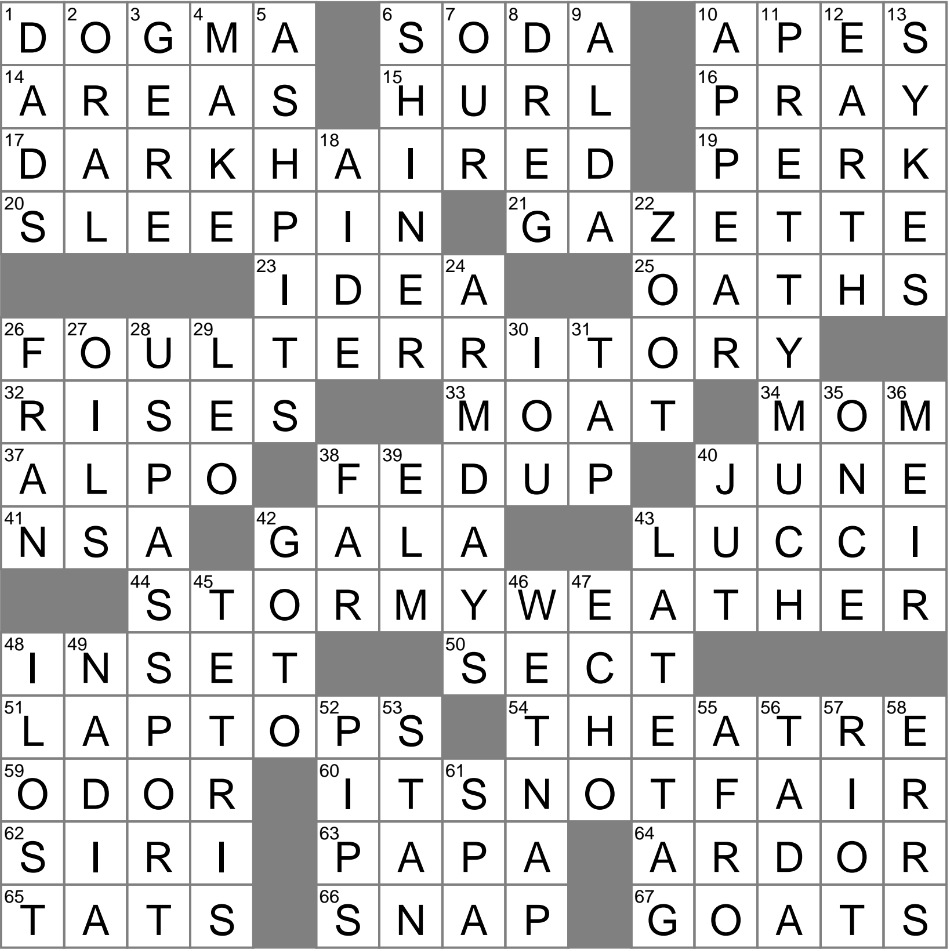 doctrine crossword clue