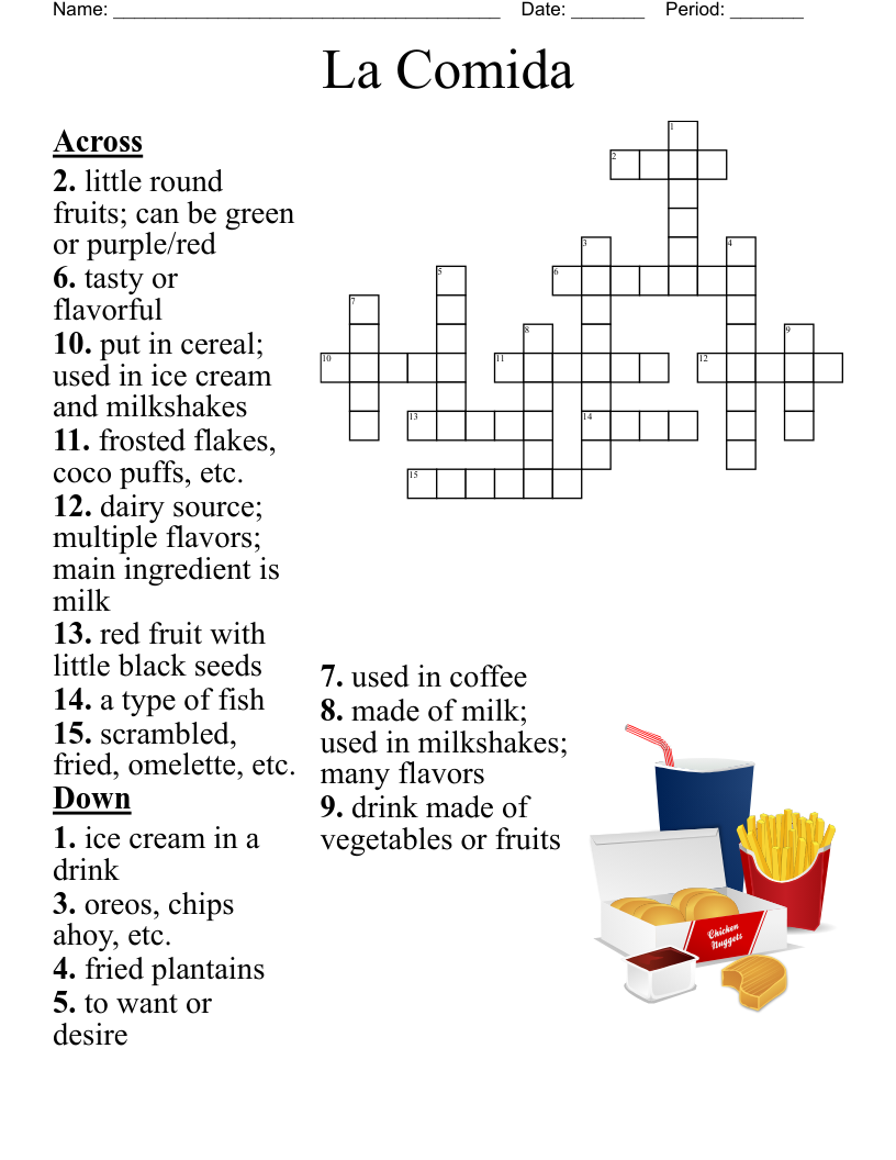 Dairy Crossword WordMint