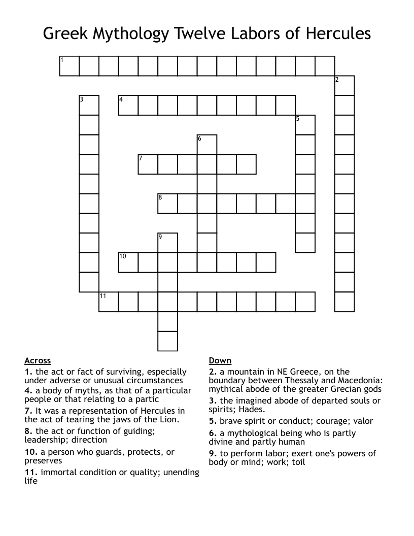 greek mountain crossword