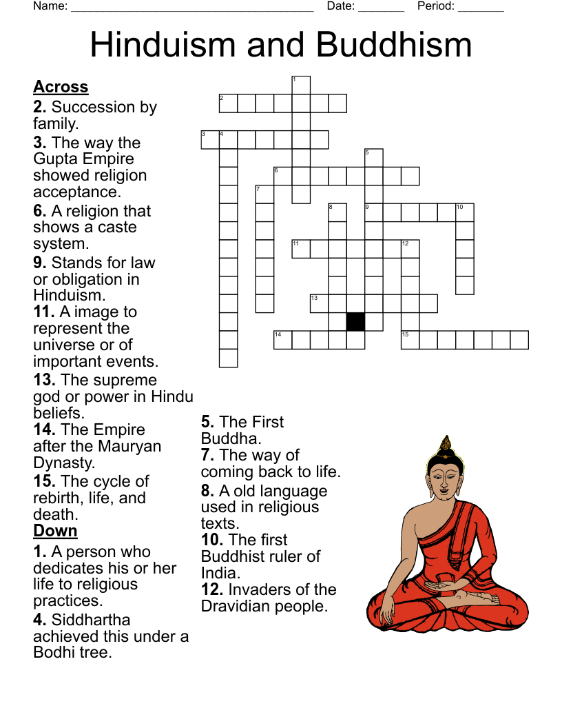Hinduism Crossword WordMint