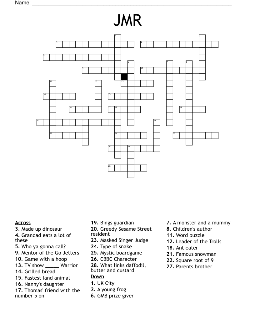 JMR Crossword WordMint