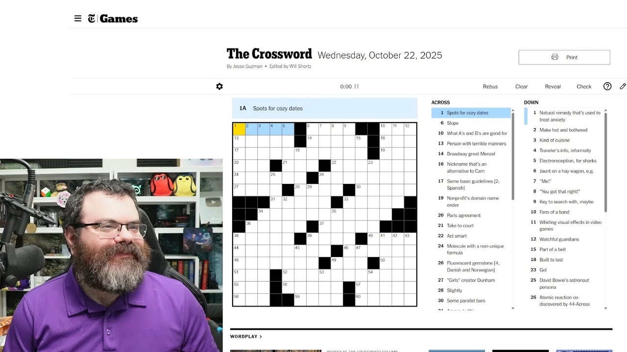 Learning Crossword Week 75 NYT Crossword Wednesday Oct 22nd 2025 YouTube Learning Crossword Week 75 NYT Crossword Wednesday Oct 22nd 2025 YouTube