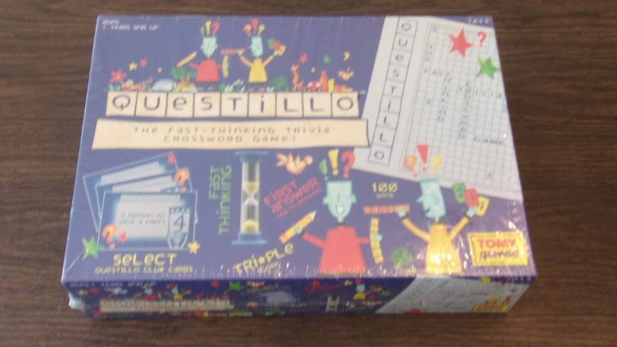 NIB Vintage 1996 Questillo Trivia Crossword Game Family Games By Tomy Games USA EBay