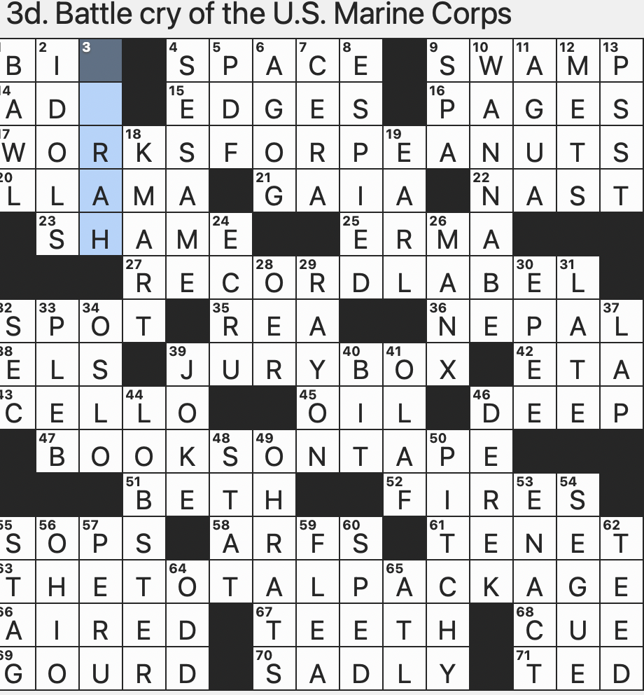 Rex Parker Does The NYT Crossword Puzzle 2025