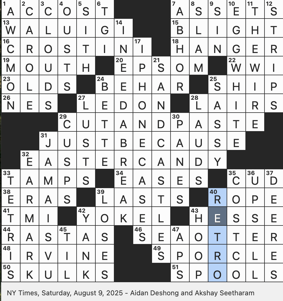 nighttime sound nyt crossword
