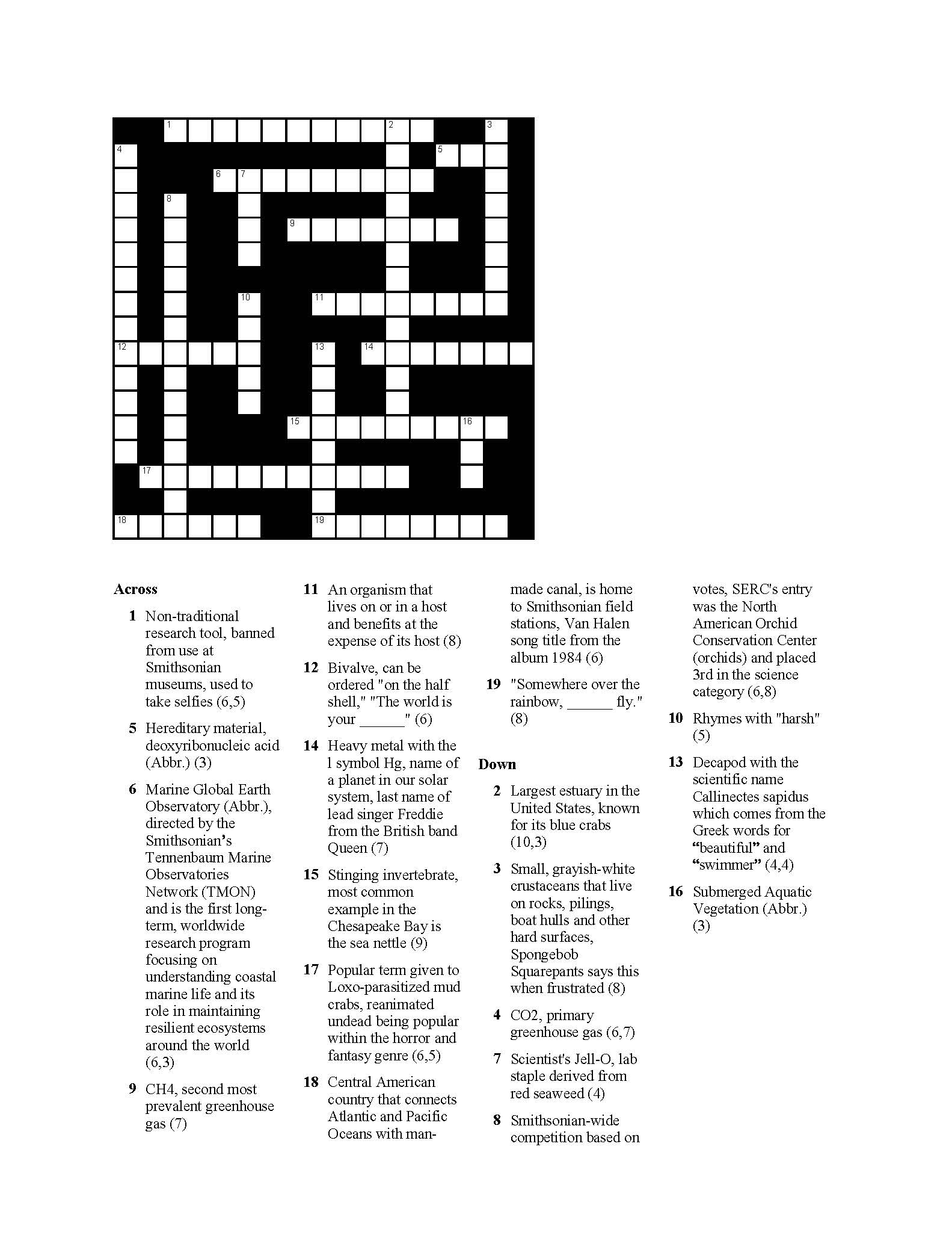Shorelines Blog Archive A Crossword Puzzle With Ecology Flair Shorelines Shorelines Blog Archive A Crossword Puzzle With Ecology Flair Shorelines