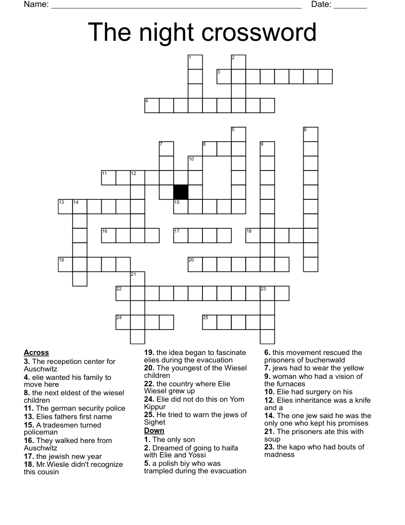 The Night Crossword WordMint