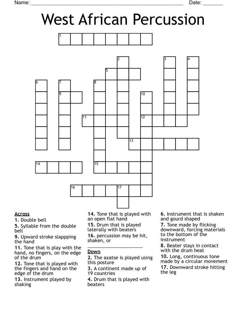 players wooden beater crossword